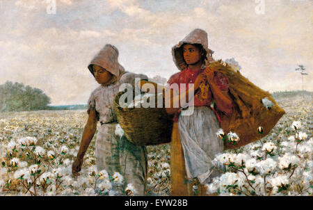 Winslow Homer, les cueilleurs de coton 1876 Huile sur toile. Los Angeles County Museum of Art, USA. Banque D'Images