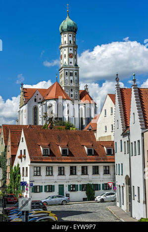 Sankt Ulrich et l'église du monastère de l'AFRA, Augsburg, souabe, Bavière, Allemagne Banque D'Images