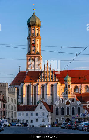 Ancienne église du monastère bénédictin Saint Ulrich et l'AFRA, Ulrich ou église, Augsburg, souabe, Bavière, Allemagne Banque D'Images