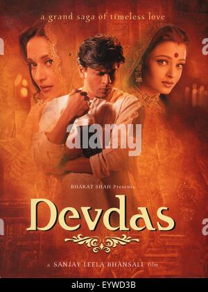 Devdas Année : 2002 Réalisateur : Sanjay Leela Bhansali Film poster Banque D'Images