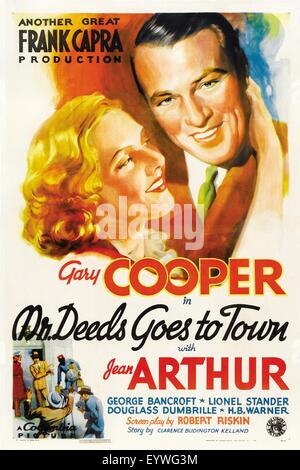 M. Deeds Goes to Town ; Année : 1936 ; - Réalisation : Frank Capra ; film poster (USA) Banque D'Images