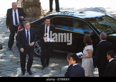 Porto, Portugal. 09Th Aug 2015. Jorge Mendes da Foz Mariage à l'arrivée de l'église de Florentino Perez Crédit : Rui Oliveira / Global Images/Atlantico Press/Alamy Live News Banque D'Images