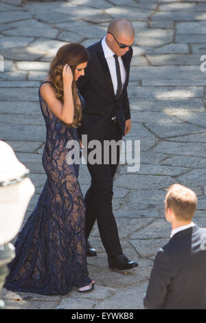 Porto, Portugal. 09Th Aug 2015. Jorge Mendes da Foz do Pepe à l'église Mariage Arrivée (Rui Oliveira / Global Images). Credit : Atlantico Press/Alamy Live News Banque D'Images