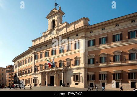 Palazzo Montecitorio, siège du Parlement, Rome, Latium, Italie, Europe Banque D'Images