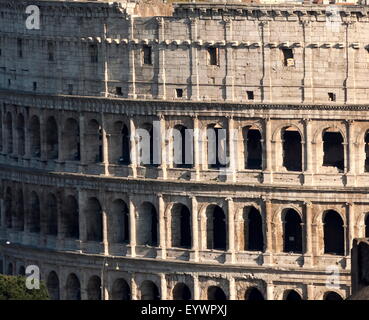 Détail de l'Colloseum, Site du patrimoine mondial de l'UNESCO, Rome, Latium, Italie, Europe