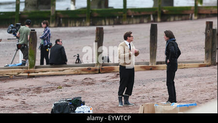 Colin Firth et Rachel Weisz film une scène pour la encore comme Donald Crowhurst untitled biopic avec : Colin Firth Où : Devon, Royaume-Uni Quand : 03 juin 2015 C Banque D'Images