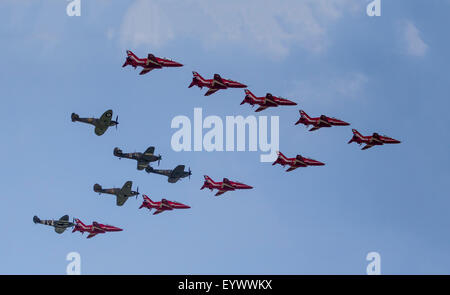 75e anniversaire de la bataille d'Angleterre Airshow tenue à Biggin Hill dans le Kent, Angleterre. Banque D'Images