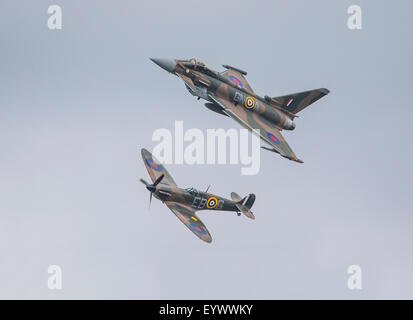 75e anniversaire de la bataille d'Angleterre Airshow tenue à Biggin Hill dans le Kent, Angleterre. Banque D'Images