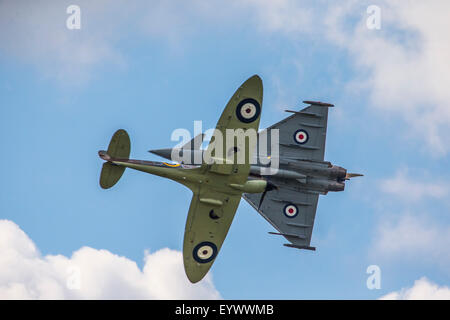 75e anniversaire de la bataille d'Angleterre Airshow tenue à Biggin Hill dans le Kent, Angleterre. Banque D'Images