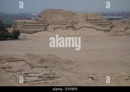 Huaca de la Luna complexe archéologique, près de Trujillo, Pérou, Province de La Libertad Banque D'Images