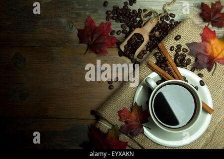 Automne fond café Banque D'Images