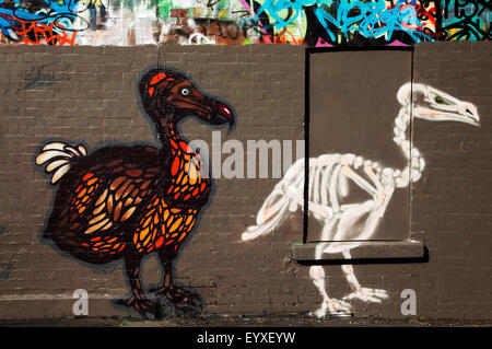 Comme le Dodo, l'U2 mur de graffiti, partie de Windmill Lane Studios à Dublin, Irlande, n'est plus - malheureusement démoli en 2015 . Banque D'Images