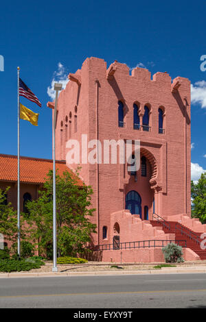 La Scottish Rite Masonic Center à Santa Fe, Nouveau Mexique, USA. Banque D'Images