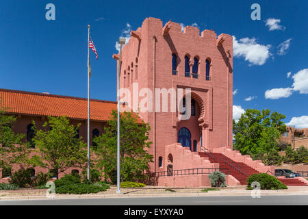 La Scottish Rite Masonic Center à Santa Fe, Nouveau Mexique, USA. Banque D'Images
