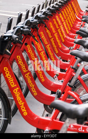 Régime Capital Bikeshare bicyclettes à Washington DC, USA Banque D'Images