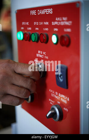 Panneau d'alarme incendie Banque D'Images