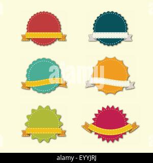 Vector Badges rubans Illustration de Vecteur