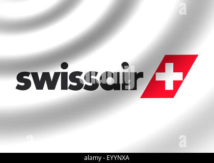 Swiss Airlines Air icône logo symbole du drapeau emblème signe Banque D'Images