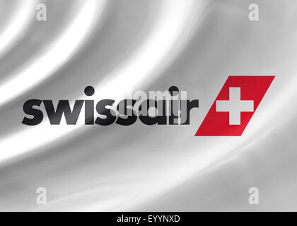 Swiss airlines air icône logo symbole du drapeau emblème signe Banque D'Images