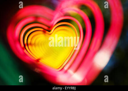 Résumé coeur photo, Soft focus, fond de carte de vœux Banque D'Images