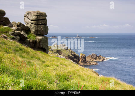 Lands End en Cornouailles, Royaume-Uni, l'Angleterre, Cornwall, Lands End Banque D'Images