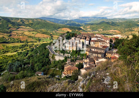 Village de montagne extrema, Italie, Emilie-Romagne, Pennabilli Banque D'Images