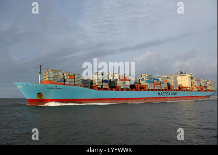 Dans le cargo estuaire de l'Elbe, en Allemagne, en Basse-Saxe, Cuxhaven Banque D'Images