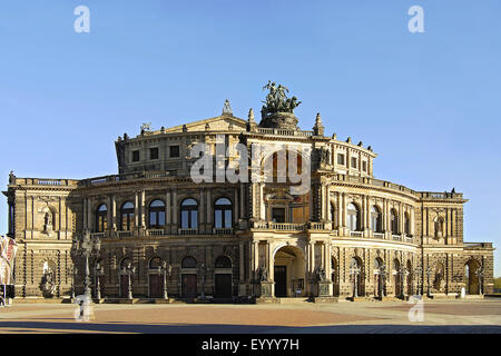 Semper Oper de Dresde, Allemagne, Saxe, Dresde Banque D'Images