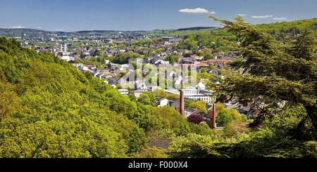 Vue depuis la tour Elisen sur Wuppertal, Allemagne, Rhénanie du Nord-Westphalie, Wuppertal Banque D'Images