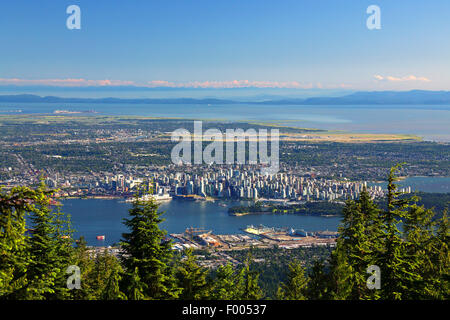 Avis de Grouse Mountain à Vancouver, Canada, Vancouver Banque D'Images