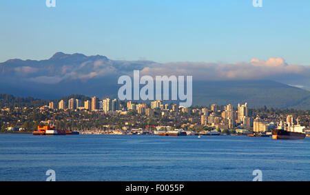 North Vancouver, vue du parc Stanley, Canada Banque D'Images