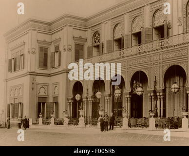 Une PHOTOGRAPHIE DE LA GEZIRA PALACE À LA FIN DES ANNÉES 1880, PEU APRÈS LA CONSTRUCTION, CONSTRUIT POUR L'OCCASION DE L'OUVERTURE Banque D'Images