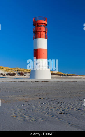 Le phare sur l'île de moindre Duene, phare d'Heligoland Duene, Allemagne, Schleswig-Holstein, Helgoland Banque D'Images