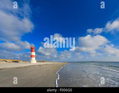 Le phare sur l'île de moindre Duene, phare d'Heligoland Duene, Allemagne, Schleswig-Holstein, Helgoland Banque D'Images