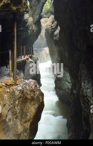 Gorges de Partnach, Allemagne, Bavière, Garmisch-Partenkirchen Banque D'Images