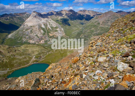 Acre de gravier près du groupe de la Bernina, Suisse, Grisons, Engadine Banque D'Images