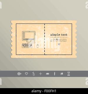 Ordinateur portable élégant simple icône pixel. Conception vectorielle Illustration de Vecteur