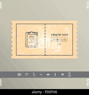 Icône pixel simple support du papier. Conception vectorielle Illustration de Vecteur