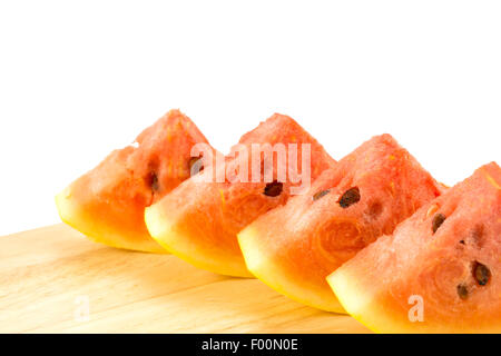 Melon jaune isolé sur fond blanc Banque D'Images