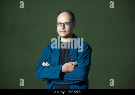 Écrivain Jamal Mahjoub apparaissant au Edinburgh International Book Festival. Banque D'Images