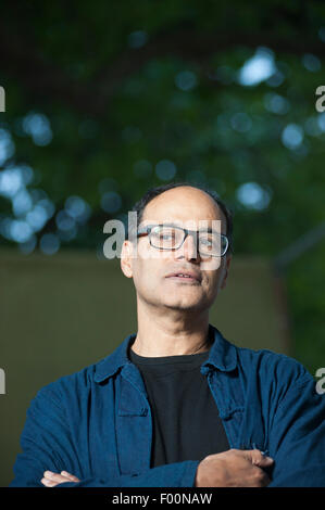 Écrivain Jamal Mahjoub apparaissant au Edinburgh International Book Festival. Banque D'Images