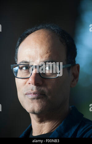 Écrivain Jamal Mahjoub apparaissant au Edinburgh International Book Festival. Banque D'Images