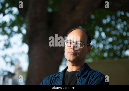 Écrivain Jamal Mahjoub apparaissant au Edinburgh International Book Festival. Banque D'Images