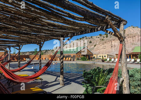 Ojo Caliente Mineral Springs Resort & Spa. Ojo, Caliente, Nouveau Mexique. USA Banque D'Images