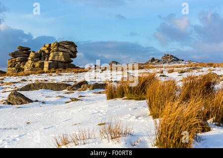 Peu Mis Tor, Dartmoor National Park, Devon, Angleterre, Royaume-Uni, Europe. Banque D'Images