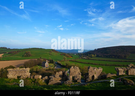 Dunamase (AKA Dunamace) Château, près de Portlaois, Comté de Laois, en Irlande Banque D'Images