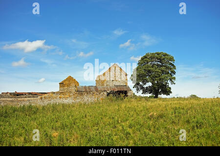 Bâtiment de ferme à l'abandon dans le Northamptonshire pitsford UK Banque D'Images