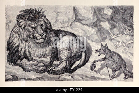 Le renard et Le Lion' fable d'Ésope (vers 600 avant JC). Un Le renard et Le Lion' fable d'Ésope (vers 600 avant JC). Un
