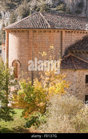 Ermitage de San Bartolome. Naturel du Cañon del Rio Lobos Parc. Soria. L'Espagne. Banque D'Images
