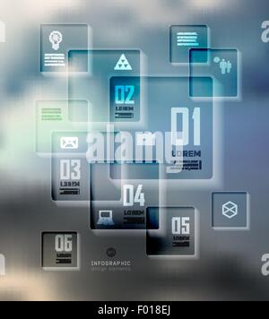 Transparente des infographies. Options d'ombres Illustration de Vecteur